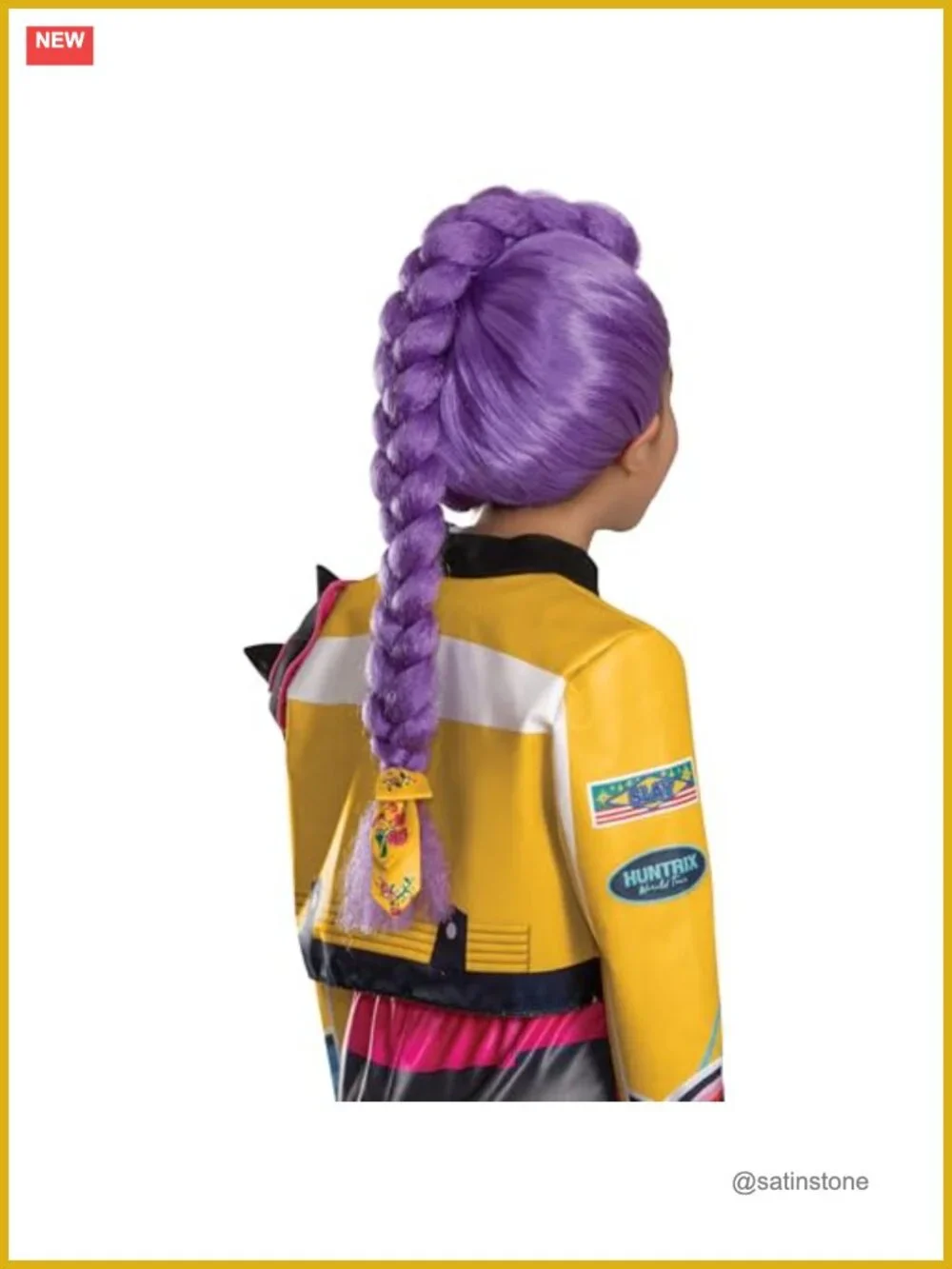 Child K-Pop Demon Hunters Rumi Wig with Detachable Ribbon
